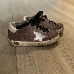 Golden Goose in taupe color with black laces